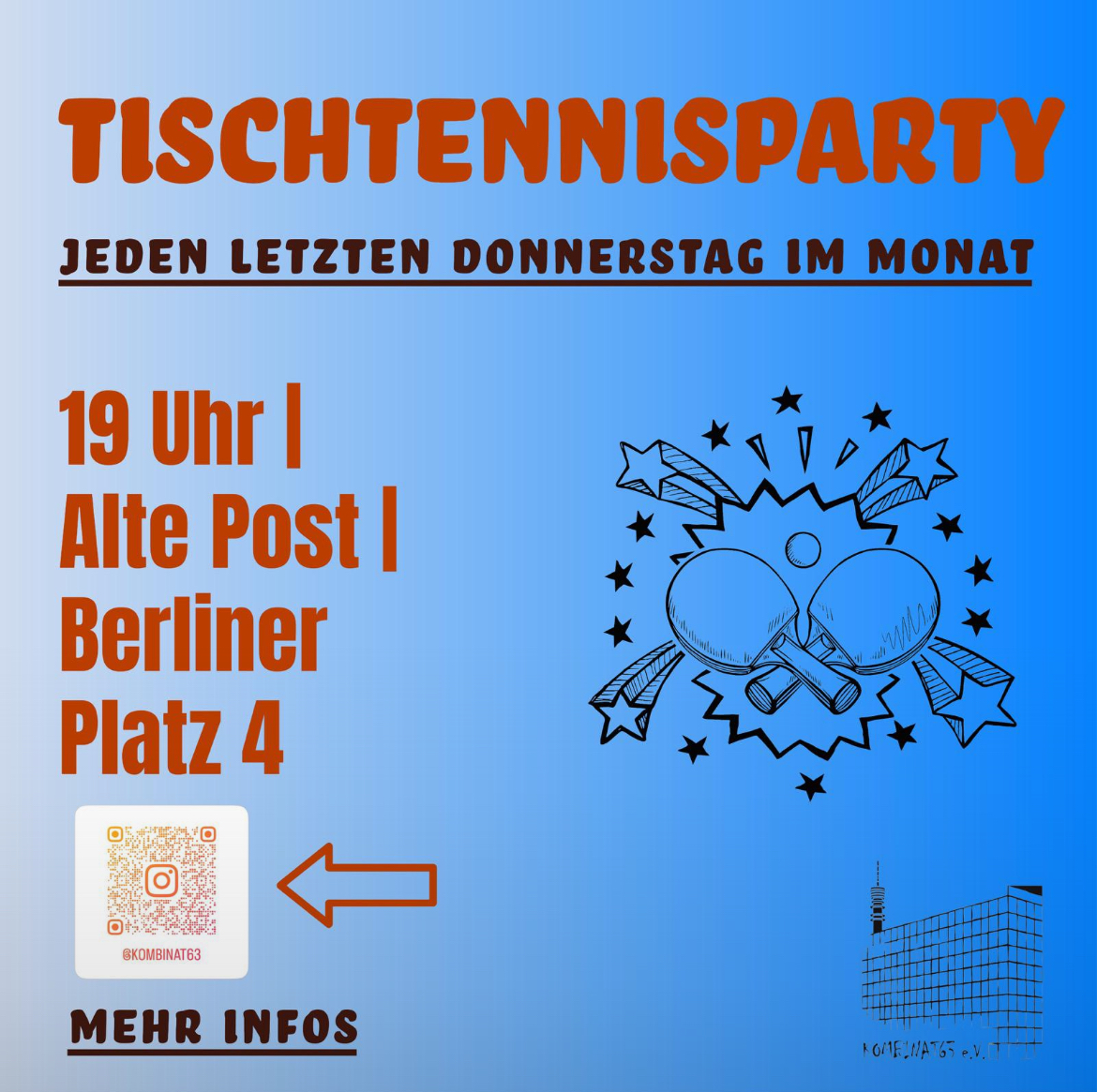 Plakat: Tischtennis-Party